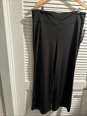 NWT Bebe Sport Athletic Black pants with back Bebe bling and broad waist.